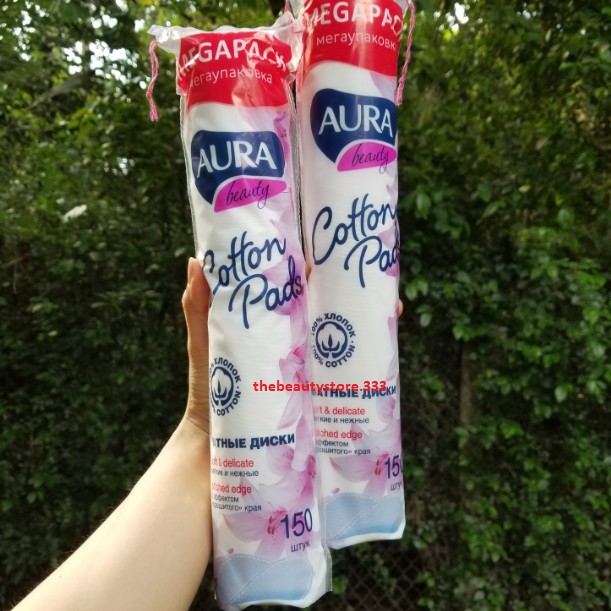 Bông Tẩy Trang Aura 150 Miếng