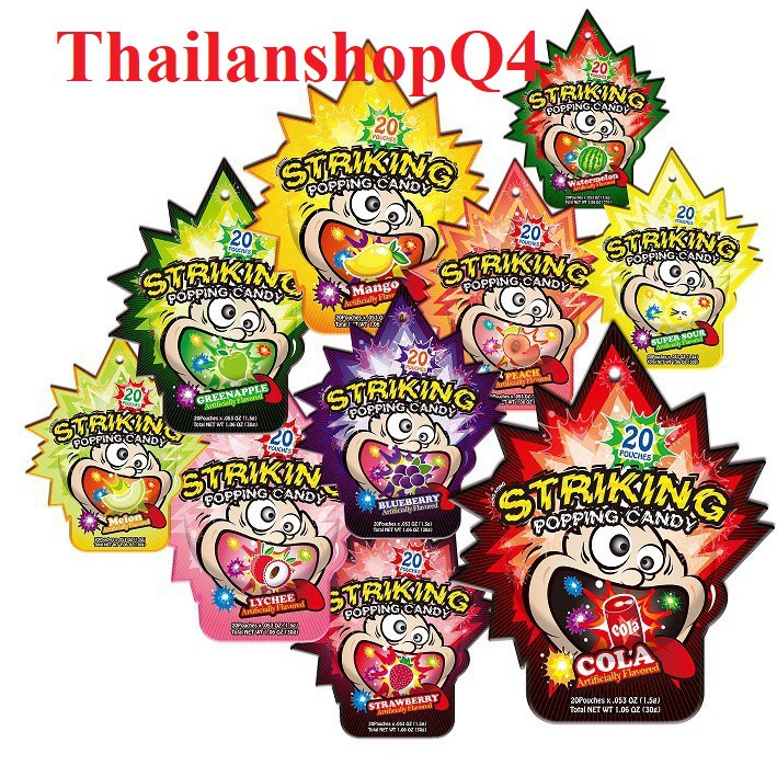 HCM Kẹo nổ Striking Popping Candy Hồng Kông 30g