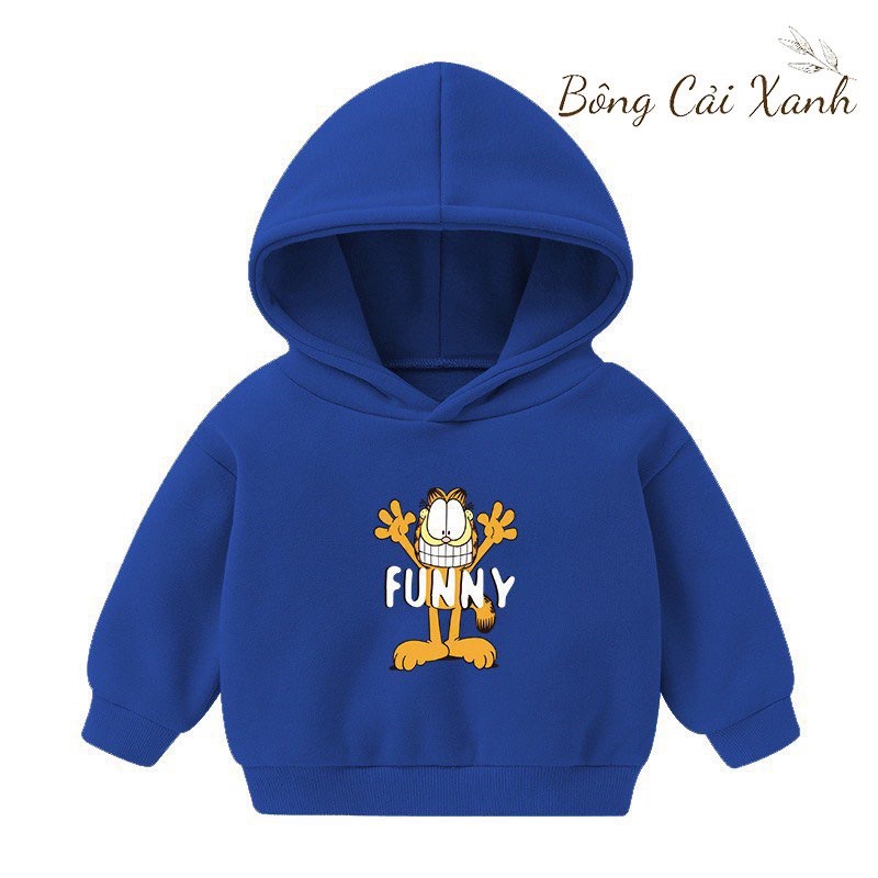 Áo hoodie bo gấu hình dễ thương cho bé trai, bé gái màu xanh