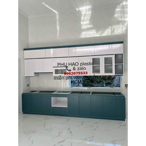 Tủ bếp nhựa vincoplas cao cấp đóng theo yêu cầu