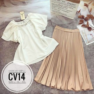 Bigsize Chân váy dập li CV14