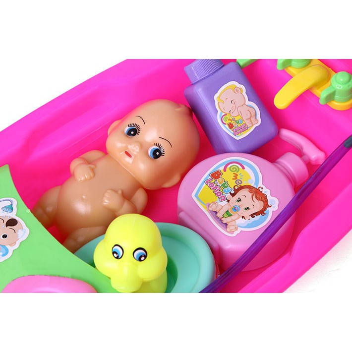 Bộ đồ chơi Bồn Tắm Búp Bê LONG THỦY hàng Việt Nam an toàn cho bé - LICLAC