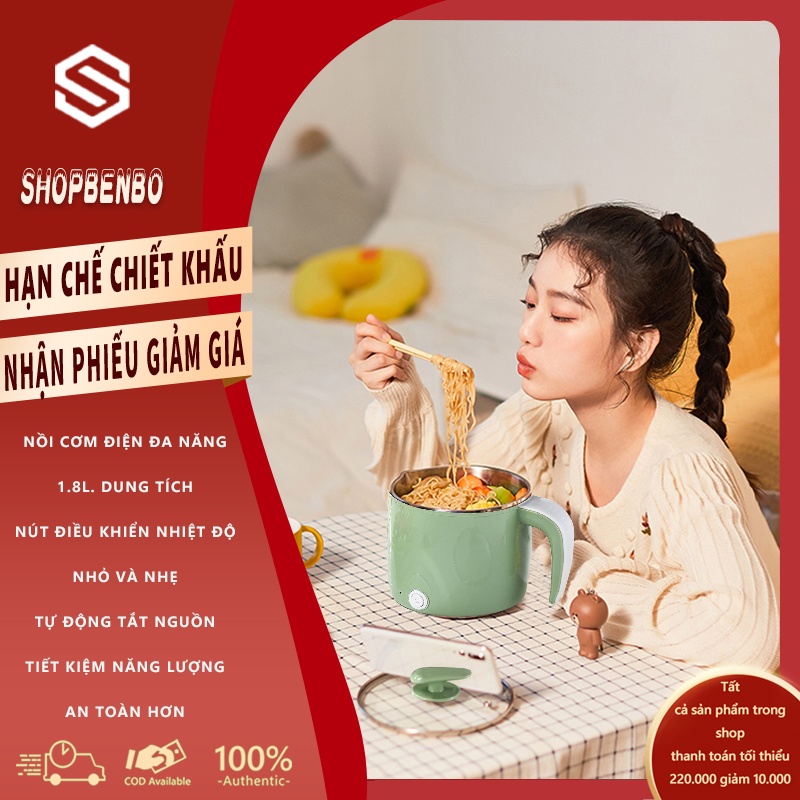 SJ0037 Nồi cơm điện nhỏ ở ký túc xá điện đa năng  nấu ăn sinh