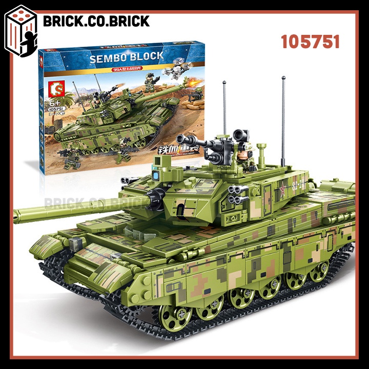 Đồ chơi Xếp hình Xe Tăng Quân đội Hạng nặng Lắp ráp Military Army Building Blocks 105751
