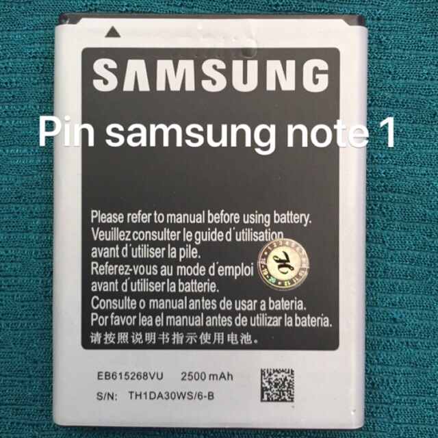 Pin samsung note 1/N9220, dung lượng 2500mAh