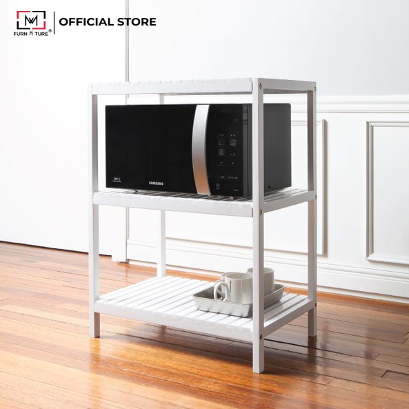 Kệ lò vi sóng 3 tầng lắp ráp 60x39.5x80 - Oven Rack 3F thương hiệu MW FURNITURE - Nội thất nhà bếp