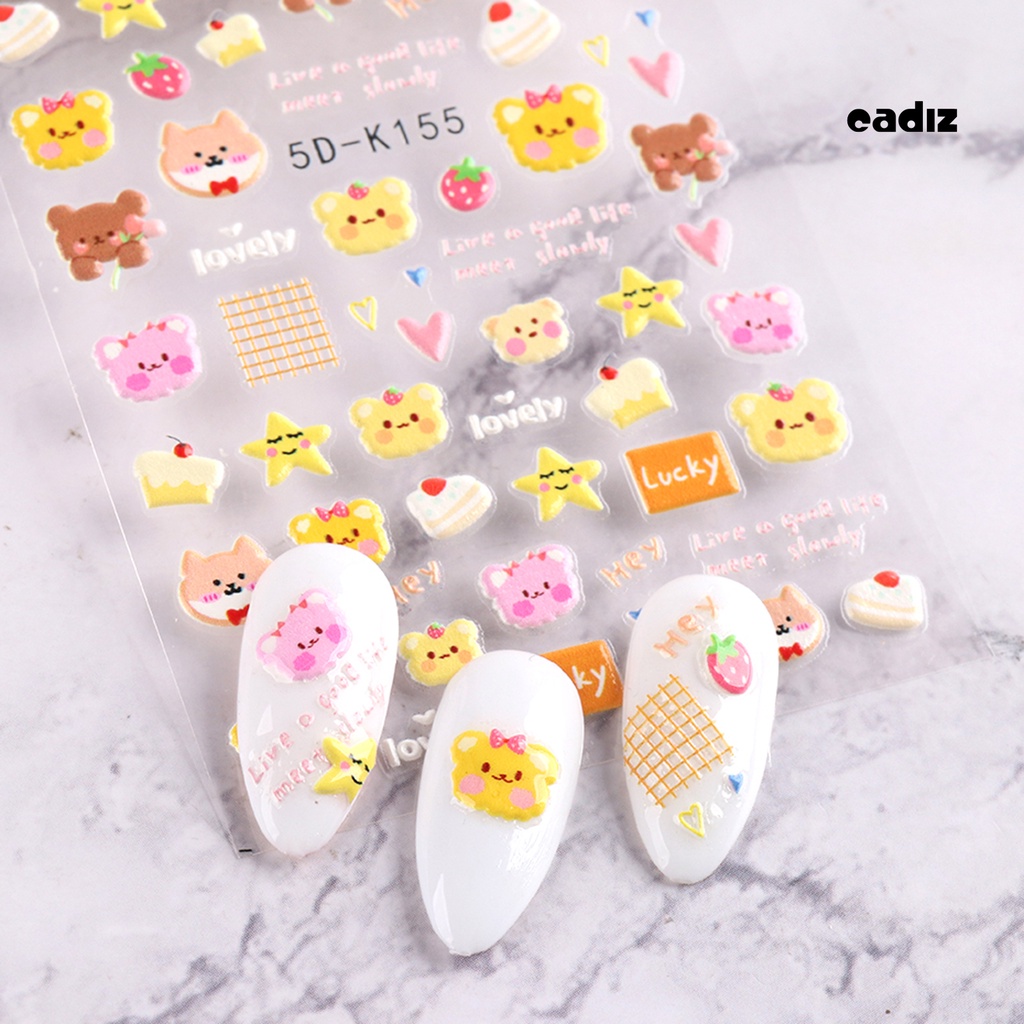 Miếng Dán Trang Trí Móng Tay Chống Rơi Họa Tiết Hoa Nhỏ Xinh Xắn Dành Cho Nữ