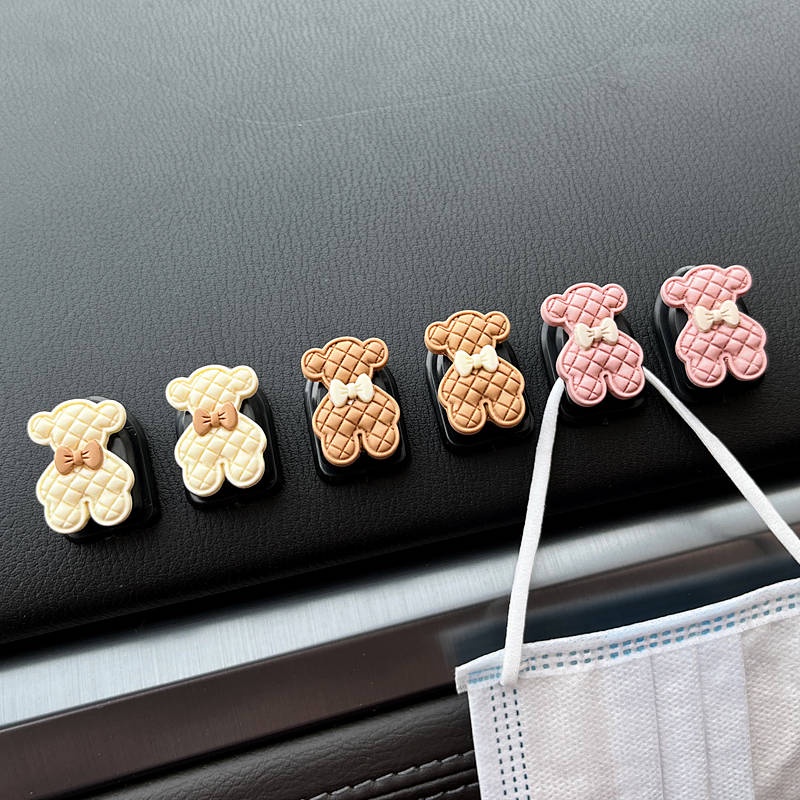 Car Hook Front Row Female Cute Co-Pilot Small Flower Multi-Function Invisible Paste Car Interior Small Car Hook car accessories uvvG
