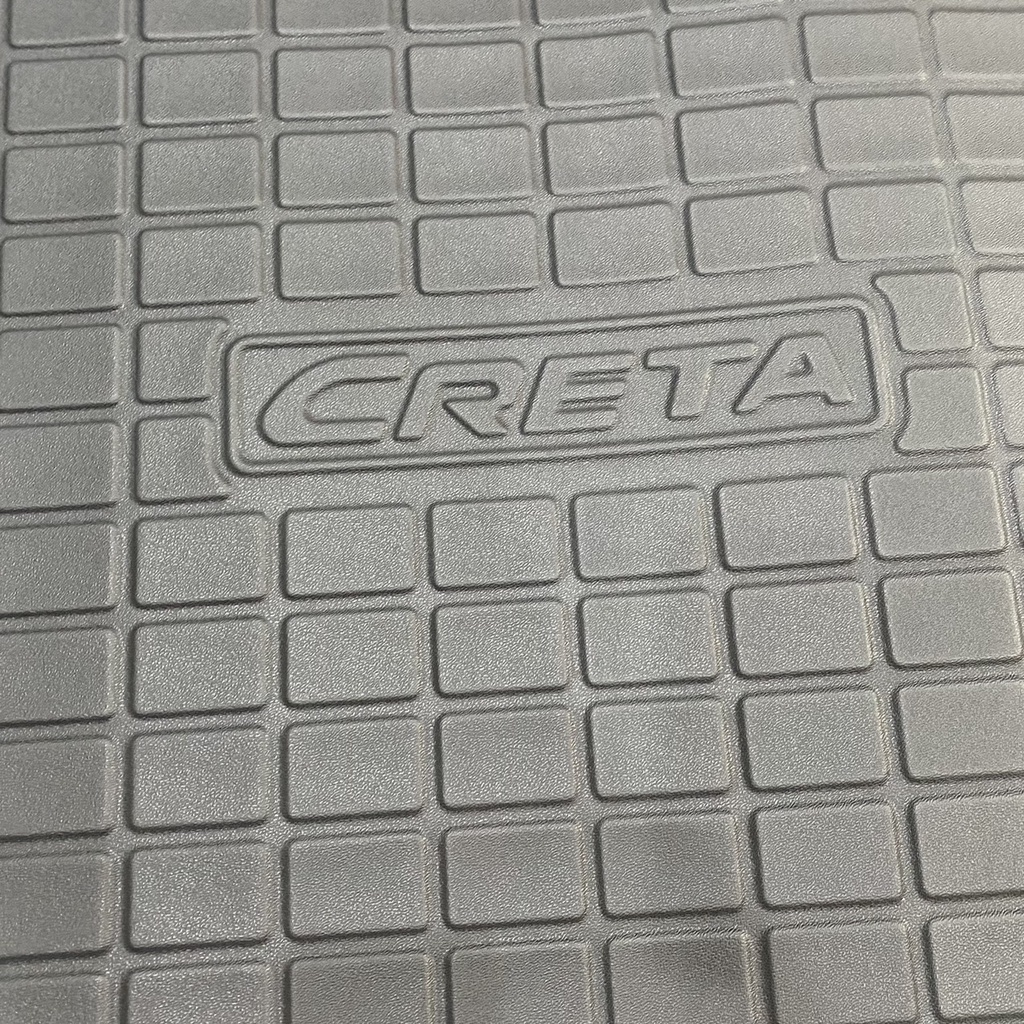 Lót cốp nhựa xe Hyundai Creta 2022 2023 Màu đen - Chất Liệu Nhựa TPO Dẻo Ko Mùi, Chống nước