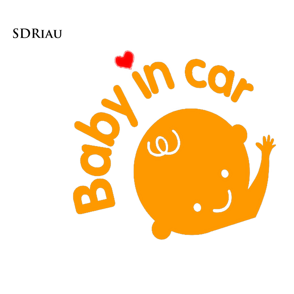Nhãn dán trang trí xe hơi dòng chữ Baby In Car độc đáo