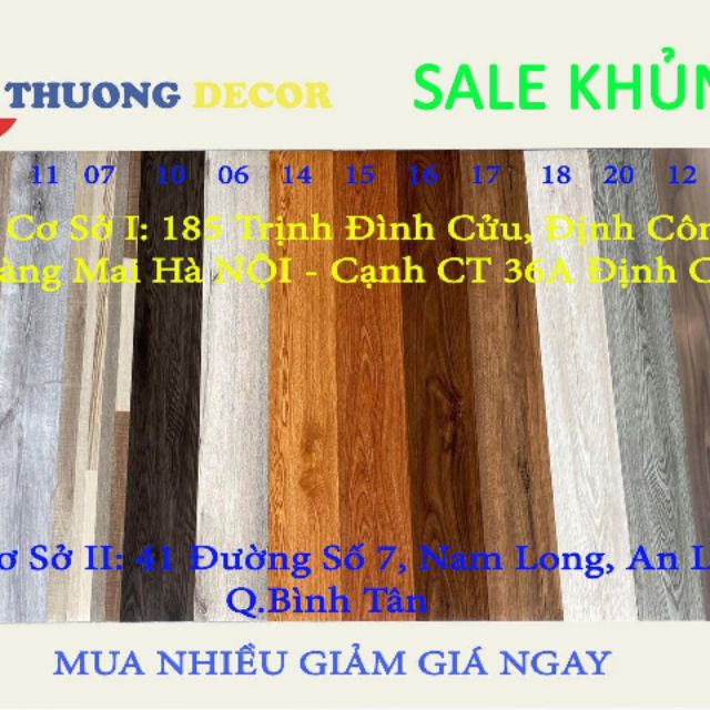 HOT [SALE KHỦNG] Sàn Nhựa Giả Gỗ - Tự Dán Sẵn Keo - Kích Thước 91,5x15,4 cm Độ Dày 2 mm