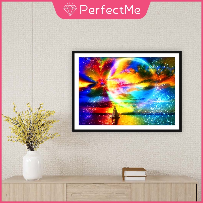 Bộ Tranh Đính Đá 5D Họa Tiết Bầu Trời Đầy Sao Độc Đáo DIY Dùng Trang Trí Nhà Cửa