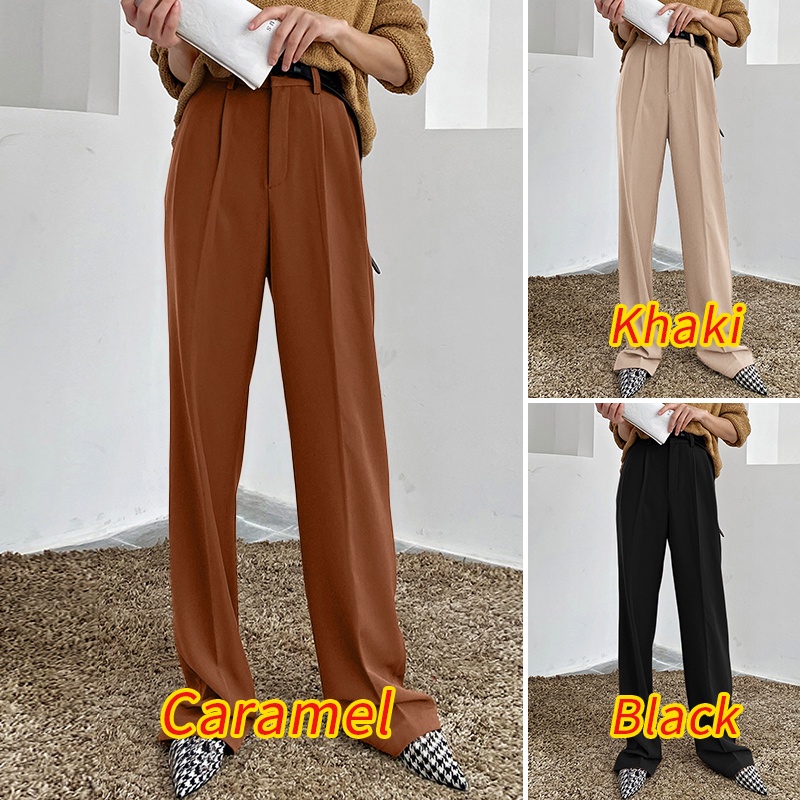 Quần dài nữ ZANZEA ống rộng lưng thun thanh lịch thời trang