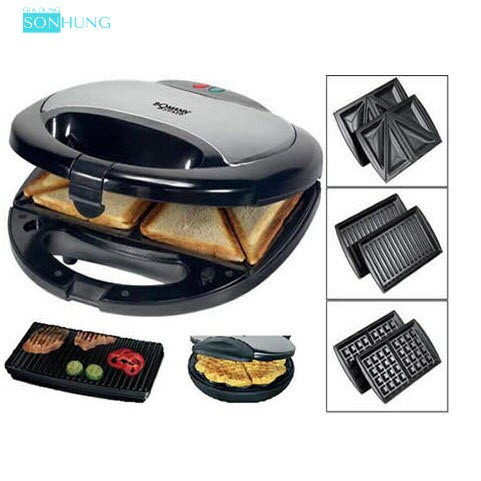 KẸP BÁNH SANDWICH 3 IN 1 TIROSS TS513 CÔNG SUẤT 750W