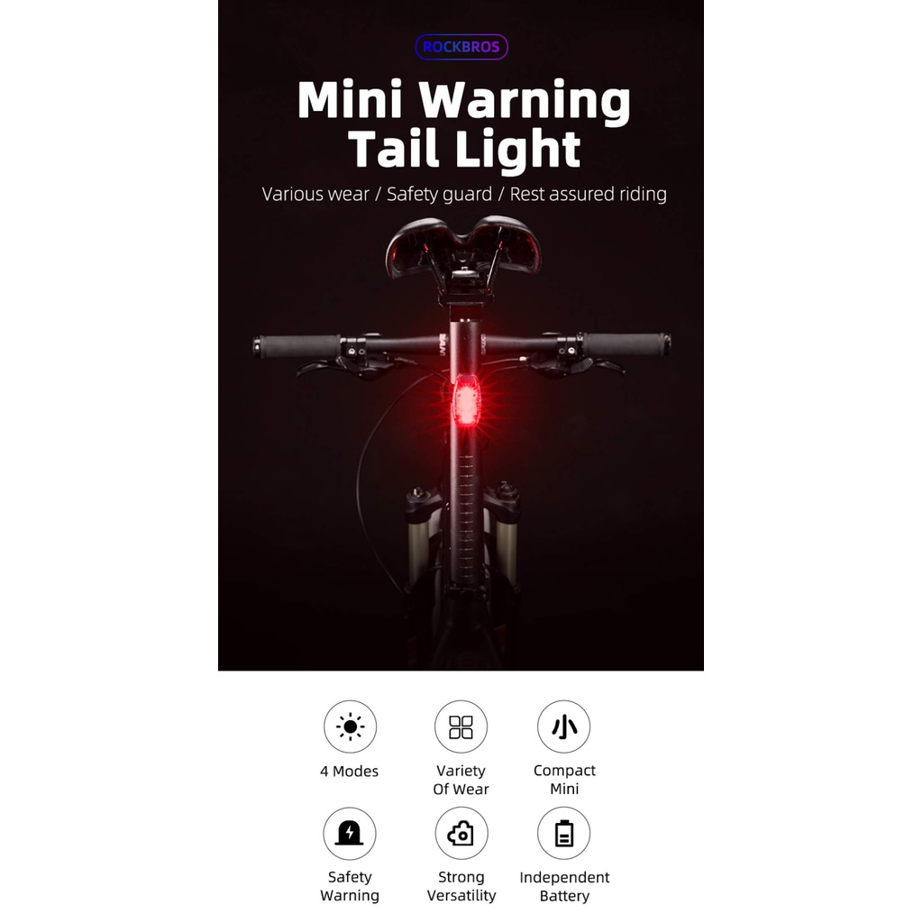 KBROS, Đèn Xe Đạp Đường Trường Mini MTB, Túi Phía Sau Đèn Mũ Bảo Hiểm Cảnh Báo Đèn Chạy Di Động Nhẹ Phụ Kiện Xe Đạp-168