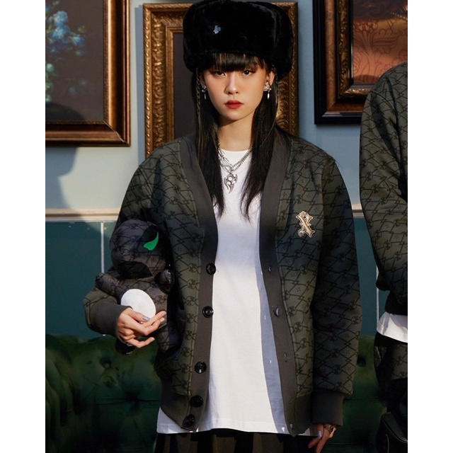 Áo khoác cardigan nỉ cao cấp thêu logo X2 Monogram XXME - GRAY
