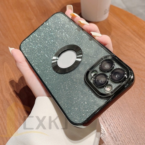 Ốp Điện Thoại Dẻo Tráng Gương Màu Gradient Sang Trọng Chống Sốc Cho iphone 11 12 13 pro max XR XS 7 8 plus 6D