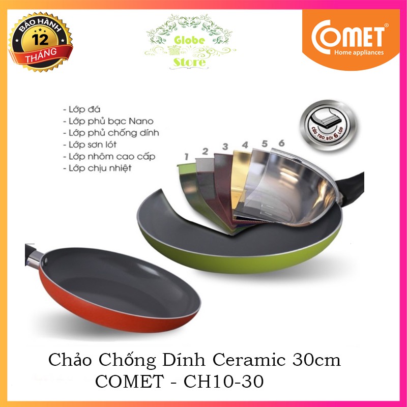 Chảo Chống Dính Ceramic 30cm COMET - CH10-30