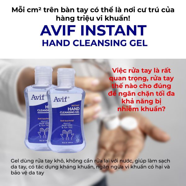 Nước Rửa Tay Khô Avif Instant Hand Cleansing Gel