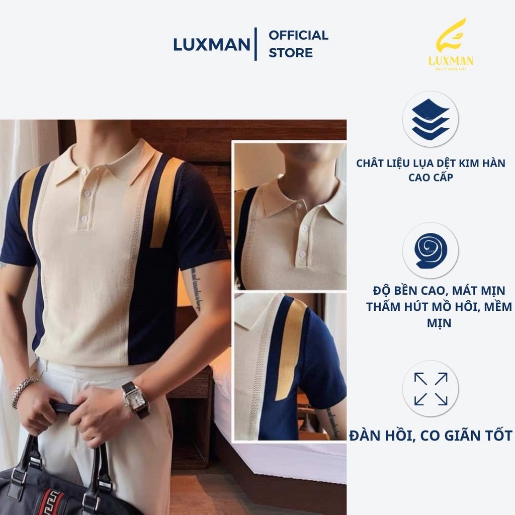 Sản phẩm áo polo lụa dệt kim hàn cao cấp