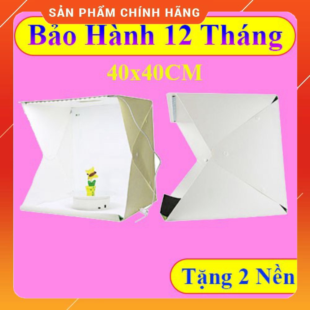 [MARVIS] Hộp Chụp Sản Phẩm 40x40cm Có Kèm Đèn Led 2 Dãy có 70 Bóng - Tặng 2 Phong Nền - Marvis -