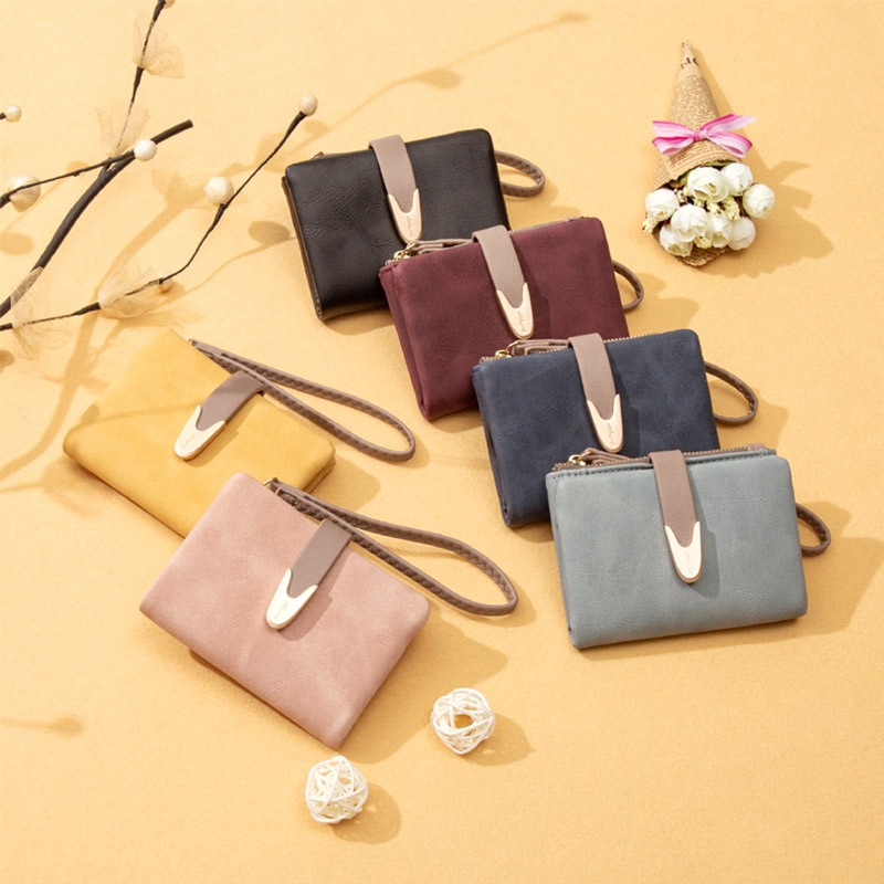 Ví Ngắn Bằng Da PU Xinh Xắn Hợp Thời Trang Cho Nữ