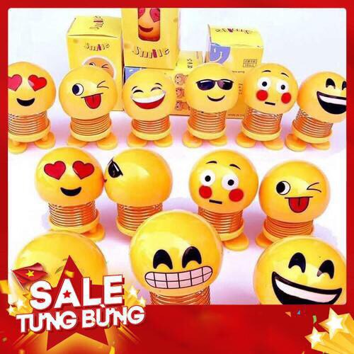 Bộ 6 Emoji loại 1 hộp to hình biểu tượng cảm xúc thú nhún lò xo