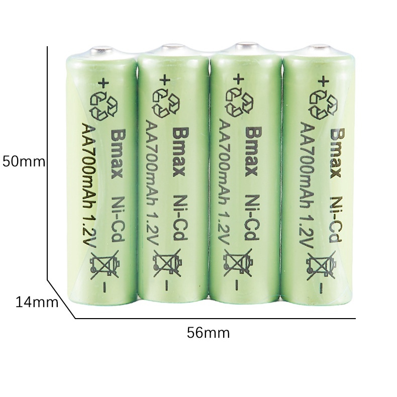 Pin tiểu AA sạc lại Ni-Cd 700mAh dành cho đồ chơi, đồng hồ, phụ kiện
