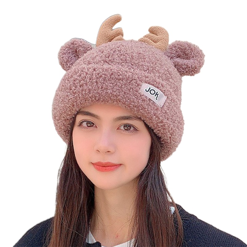 Mũ beanie Giáng Sinh Hình Sừng Tuần Lộc Dễ Thương Bảo Vệ Tai Cho Cún Cưng