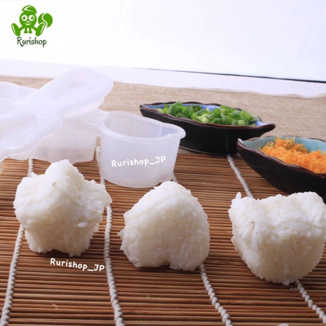 Bộ ba khuôn cơm trứng Nhật Inomata (nhựa trong)