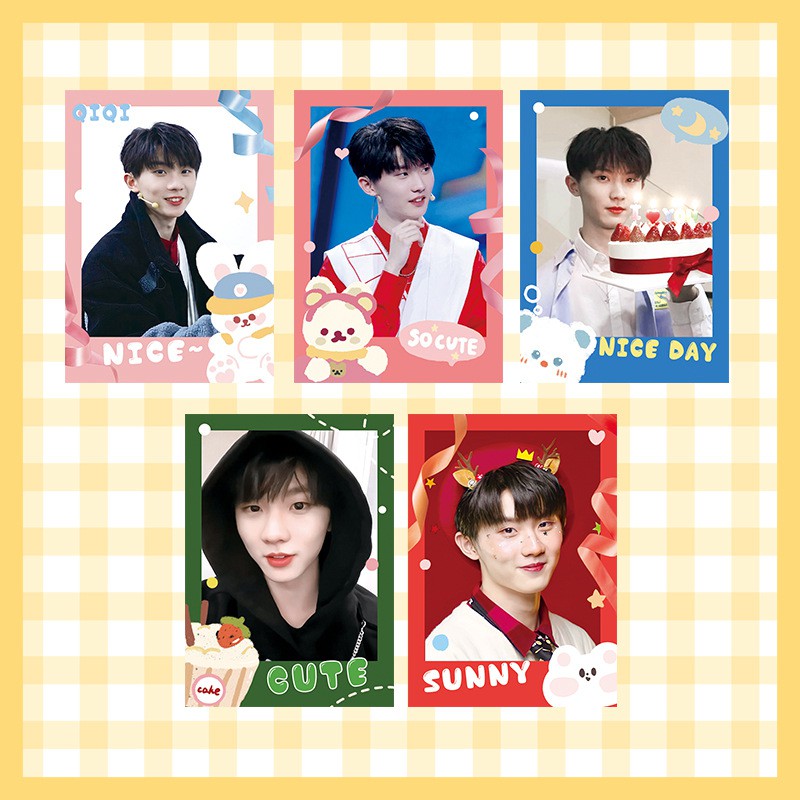 Set 5 card ảnh thành viên Mã Gia Kỳ TNT Thời đại thiếu niên đoàn Teens in Times 2 mặt dễ thương xinh xắn