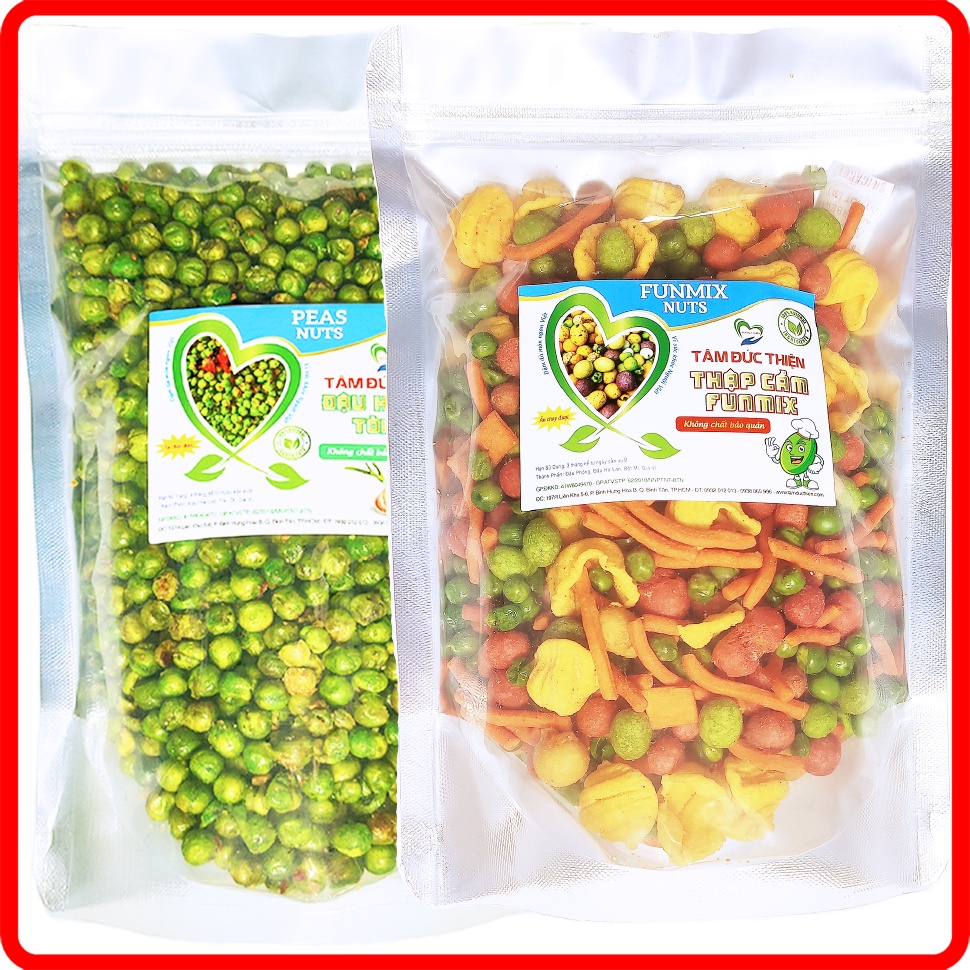 [Mã BMBAU50 giảm 7% đơn 99K] Combo 2 Túi 2 Vị: Hà Lan Rang Tỏi Ớt 500GR + Ngũ Cốc Thập Cẩm Funmix 405GR Tâm Đức Thiện