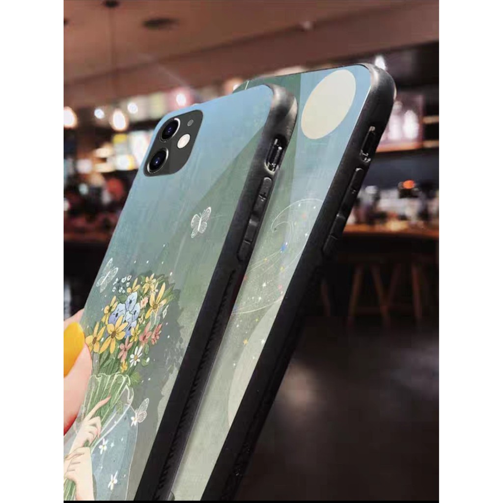 Ốp Lưng Kính Cô Gái 13ProMax 12ProMax 11ProMax XSMAX X XS 7Plus FUKISHOP