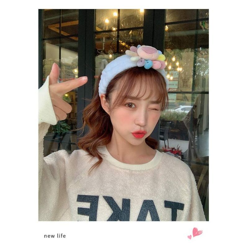 Băng đô make up hoa hướng dương cute