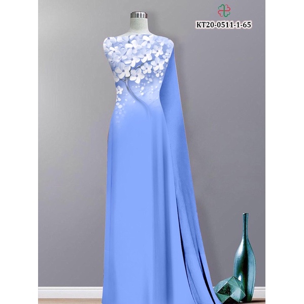 Vải áo dài hoa sứ