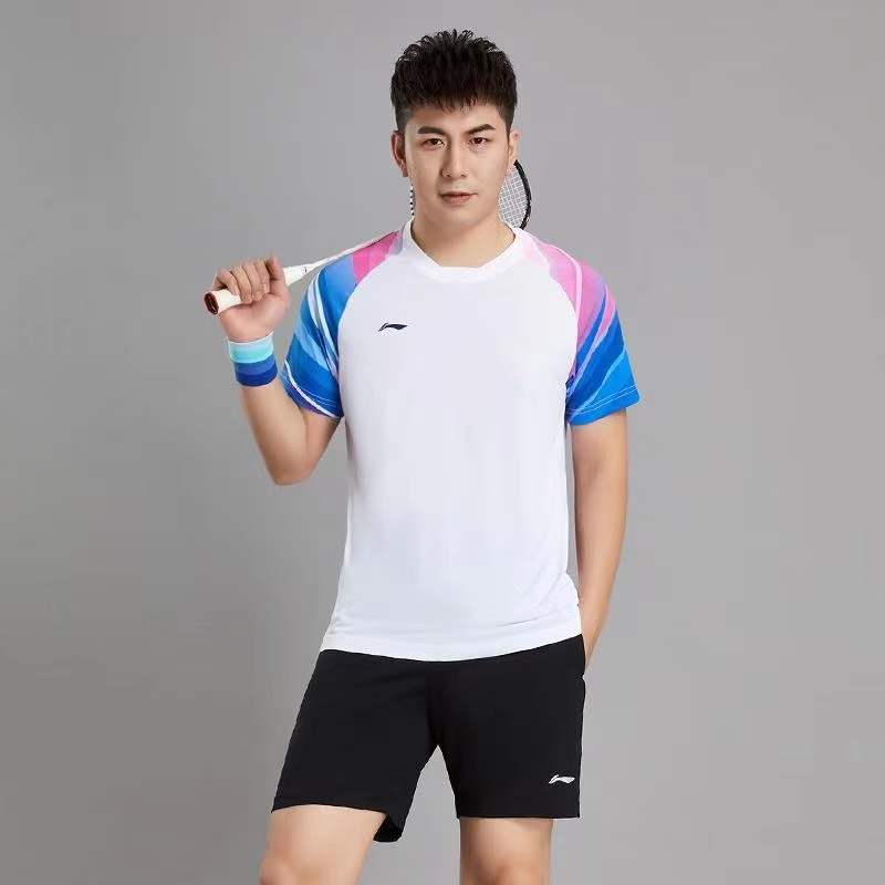 Li Ning Áo Thun Thể Thao Cầu Lông Nhanh Khô Nhiều Màu Sắc Mùa Hè Cho Nam Và Nữ