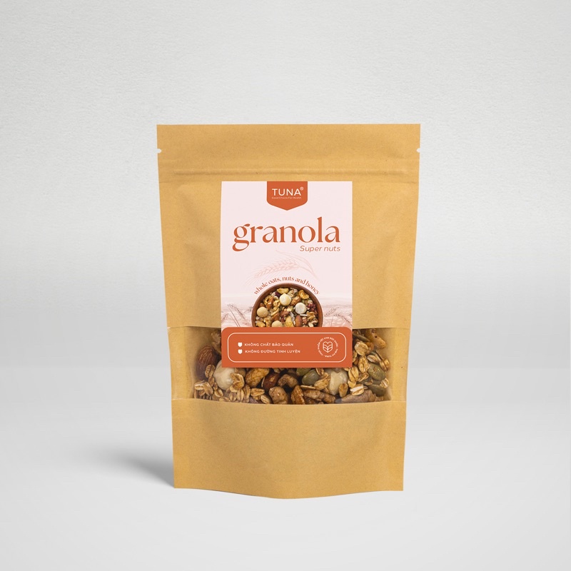 Granola KHÔNG NHO ăn kiêng tăng cơ giảm mỡ không đường