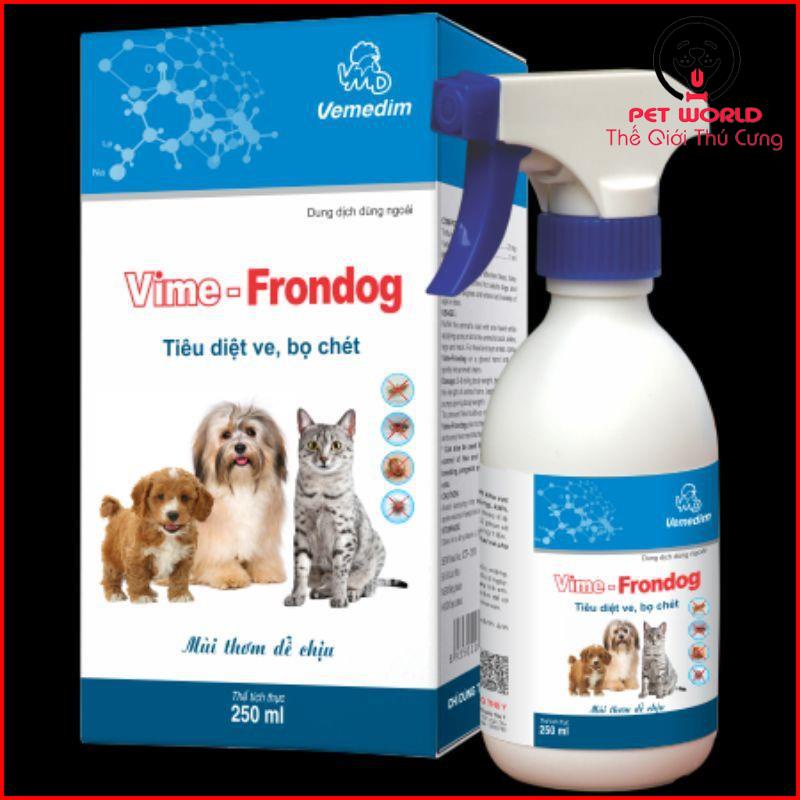 Xịt ve rận Vime - Frondog siêu an toàn dành cho Chó Mèo