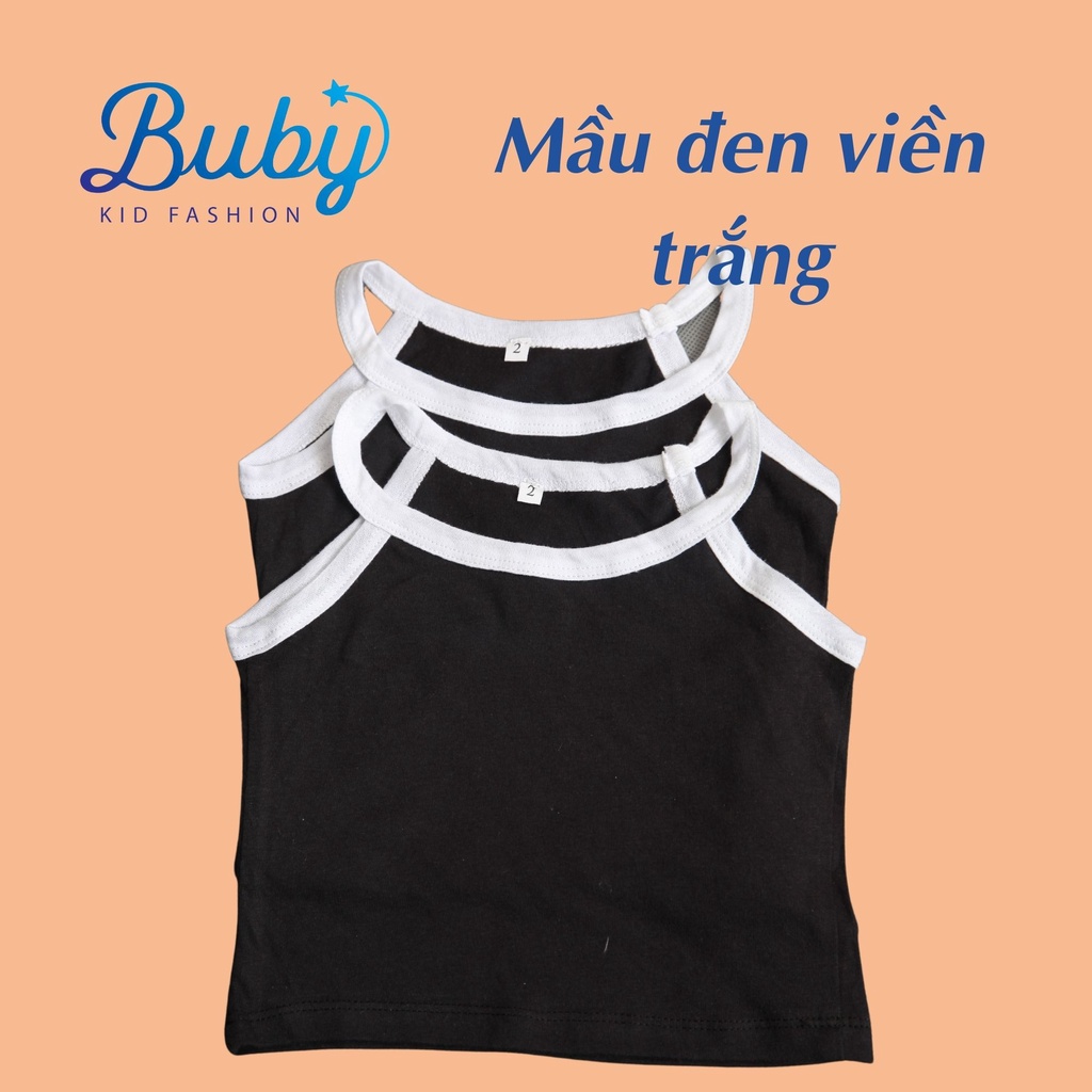 Áo croptop 2 dây bé gái BUBY. Áo thun phông cotton 100% tự nhiên cực kỳ thoáng mát cho mùa hè bé tu 1 2 3 4 5 6 7 8 tuoi