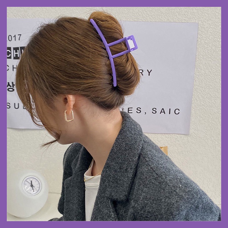 Kẹp Tóc Kim Loại Hình Cá Mập / Hoa Màu Tím / Xanh Dương Độc Đáo Thời Trang Cho Nữ