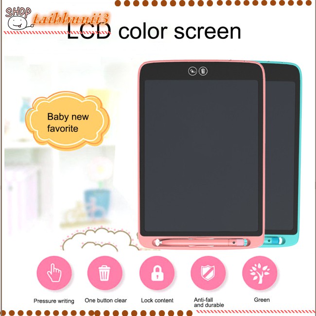 🔥Promotion New taihhuuii3's   12inch Color Partially Erasable Lcd Writing Board With 6pcs Copy Card Set color set electronic tablet