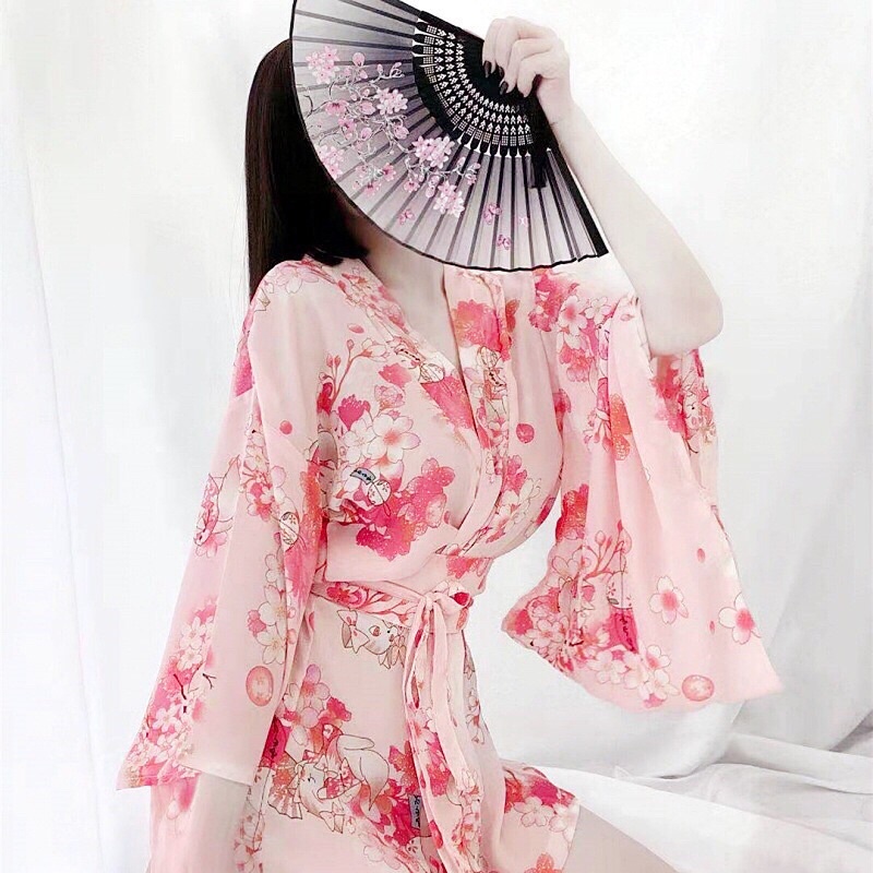 Kimono hoa anh đào sexy áo choàng cosplay cô nàng Nhật Bản dịu dàng gợi cảm CL | WebRaoVat - webraovat.net.vn