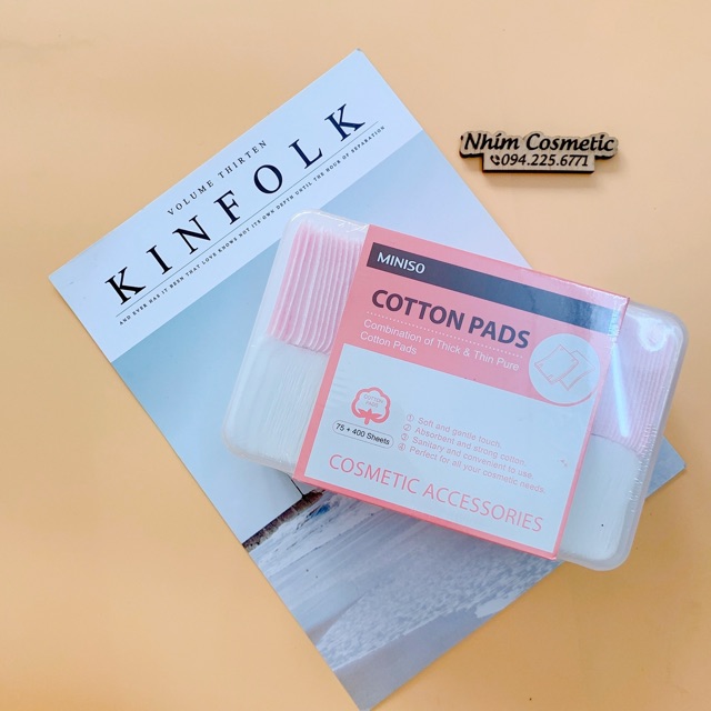 Bông tẩy trang Miniso 475 miếng