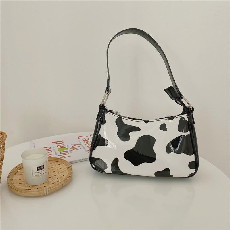 Túi đeo vai, kẹp nách hình vân da bò sữa Da PU mềm phong cách C159