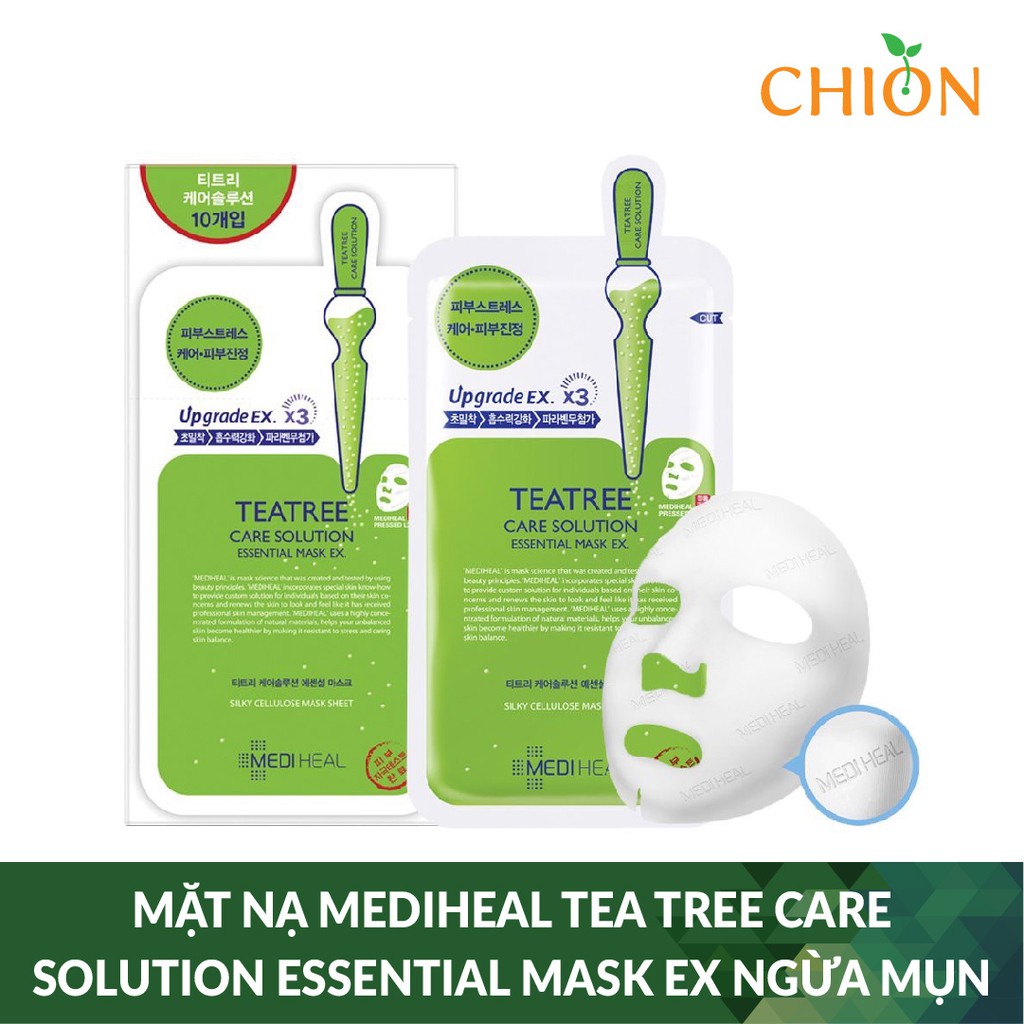 Mặt Nạ Mediheal Tea Tree Care Solution Essential Mask Ex Ngừa Mụn Và Dưỡng Ẩm - Hàn Quốc Chính Hãng