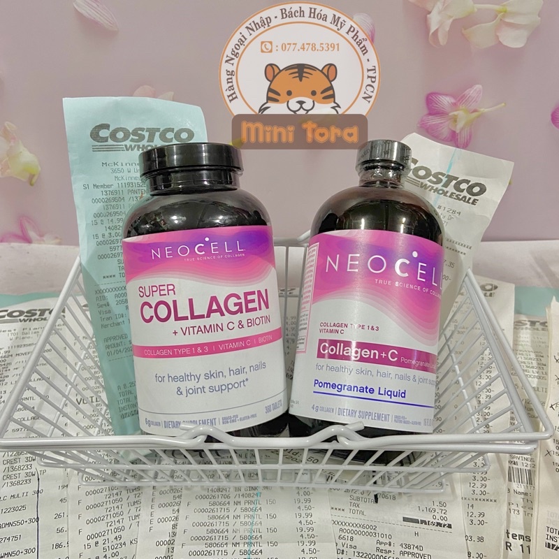 DATE MỚI 2023 Viên uống Super Collagen+Vitamin C & Biotin 6000mg Neocell của Mỹ 360 viên