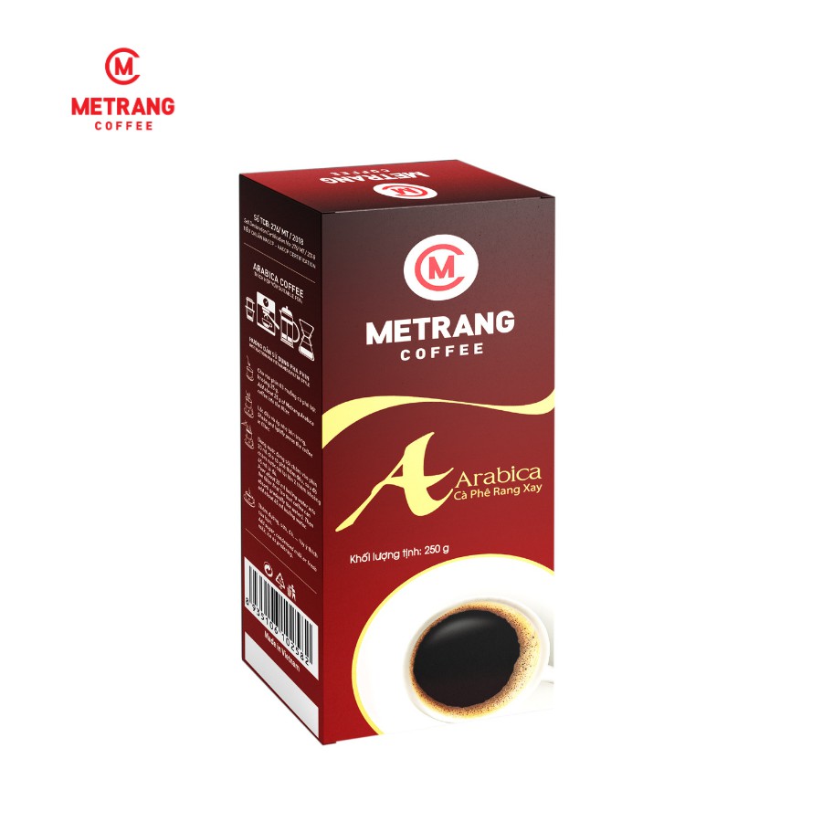 Cà phê Mê Trang Arabica (A) - Hộp 250g rang xay hút chân không