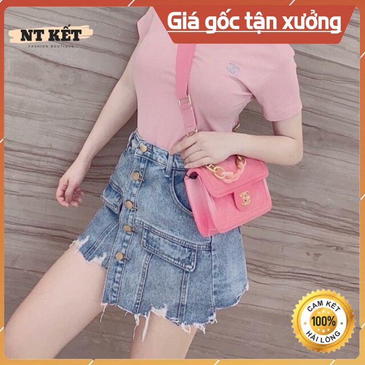 Chân Váy Bò Chất Jean Cao Cấp Co Giãn 4 Chiều Thời Trang Trẻ Trung Hot Nhất | BigBuy360 - bigbuy360.vn