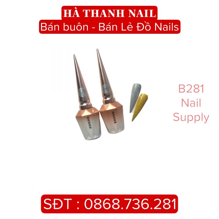 [ HOT ] Sơn Gel Nhũ Flash Kim Tuyến Siêu Sáng 2 Màu Bạc , Vàng 15ml