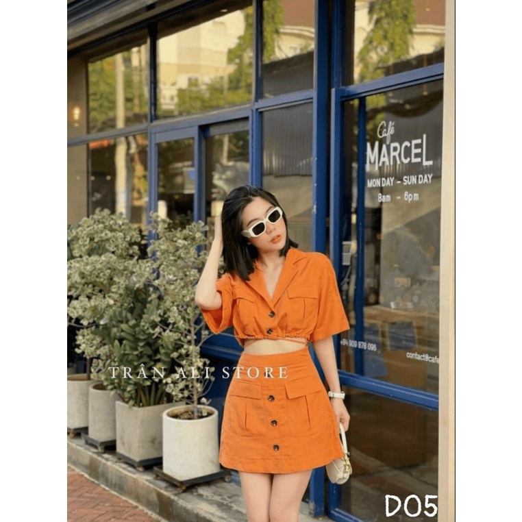 (MẪU MỚI) HÀNG HOT SÉT SIU CHÂN VÁY PHỐI NÚT TRẺ TRUNG CÁ TÍNH NĂNG ĐỘNG DD HHP FASHION